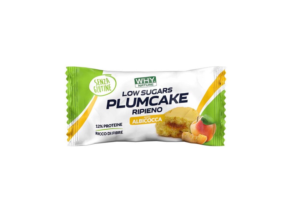 Plumcake Ripieno Why Nature snack proteico senza glutine 50g Albicocca