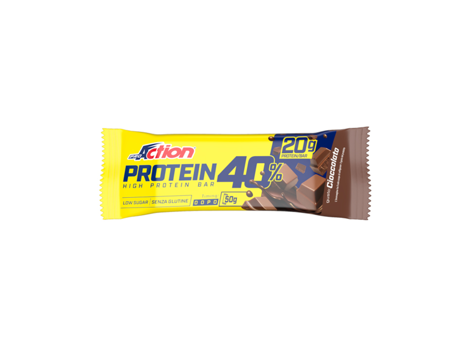Protein Bar 40 Proaction barretta proteica 40% proteine 50g cioccolato