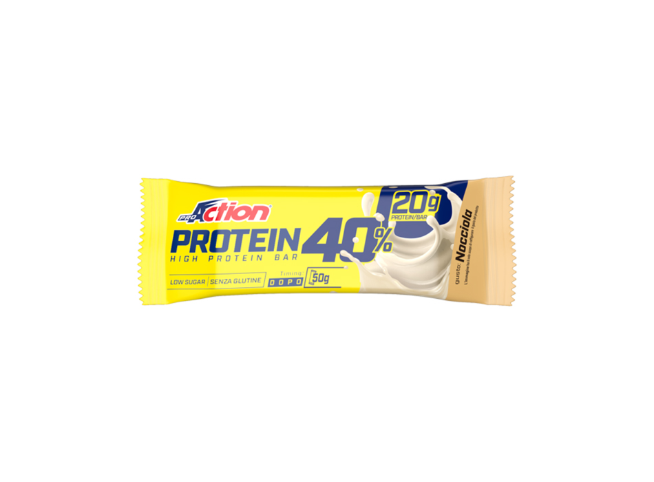 Protein Bar 40 Proaction barretta proteica 40% proteine 50g nocciola