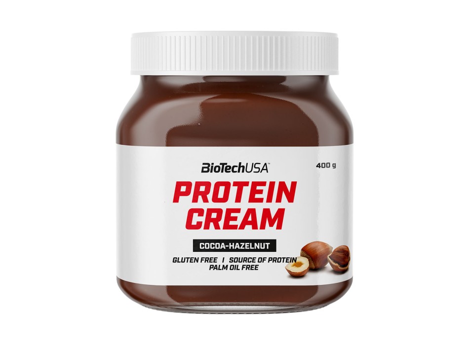 Protein Cream BioTechUSA crema spalmabile proteica cacao nocciole 400g 