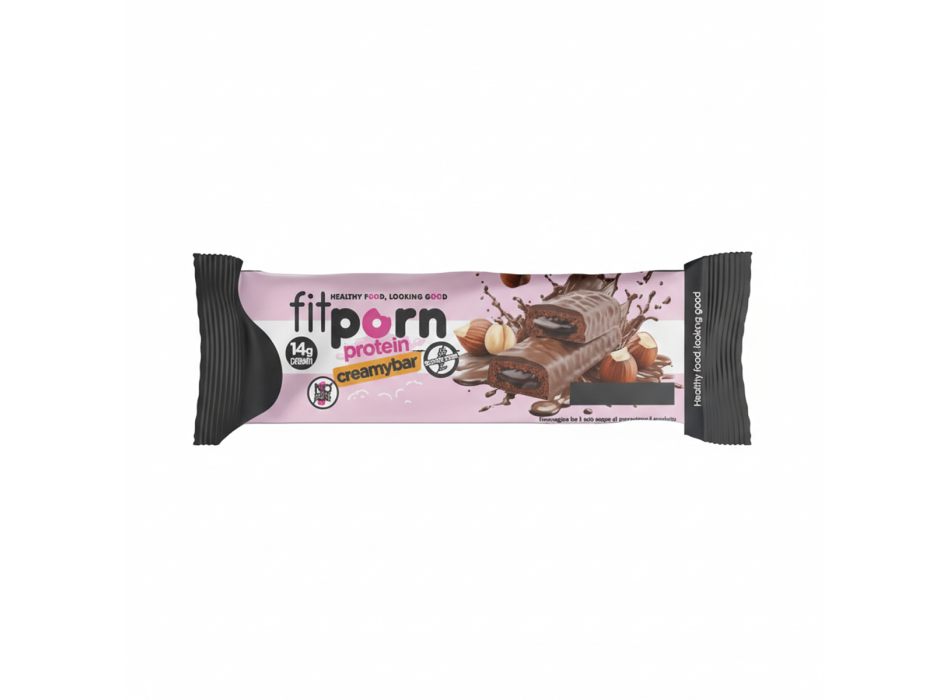 Protein Creamybar Fitporn barretta proteica cacao e nocciole 45g