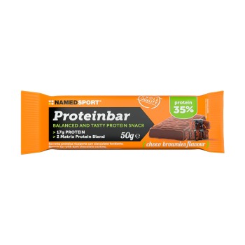 ProteinBar NAMEDSPORT 50g Barretta Proteica Massa Muscolare Recupero Brownie