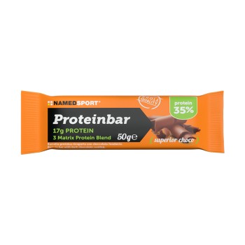 ProteinBar NAMEDSPORT 50g Barretta Proteica Massa Muscolare Recupero Cioccolato