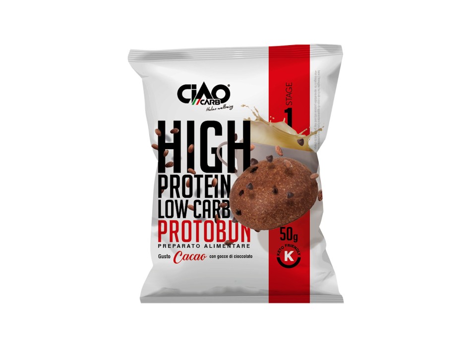 ProtoBun CiaoCarb panino proteico soffice low carb cacao
