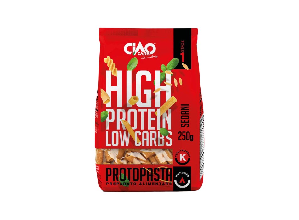 Protopasta Sedani CiaoCarb pasta proteica low carb 250g