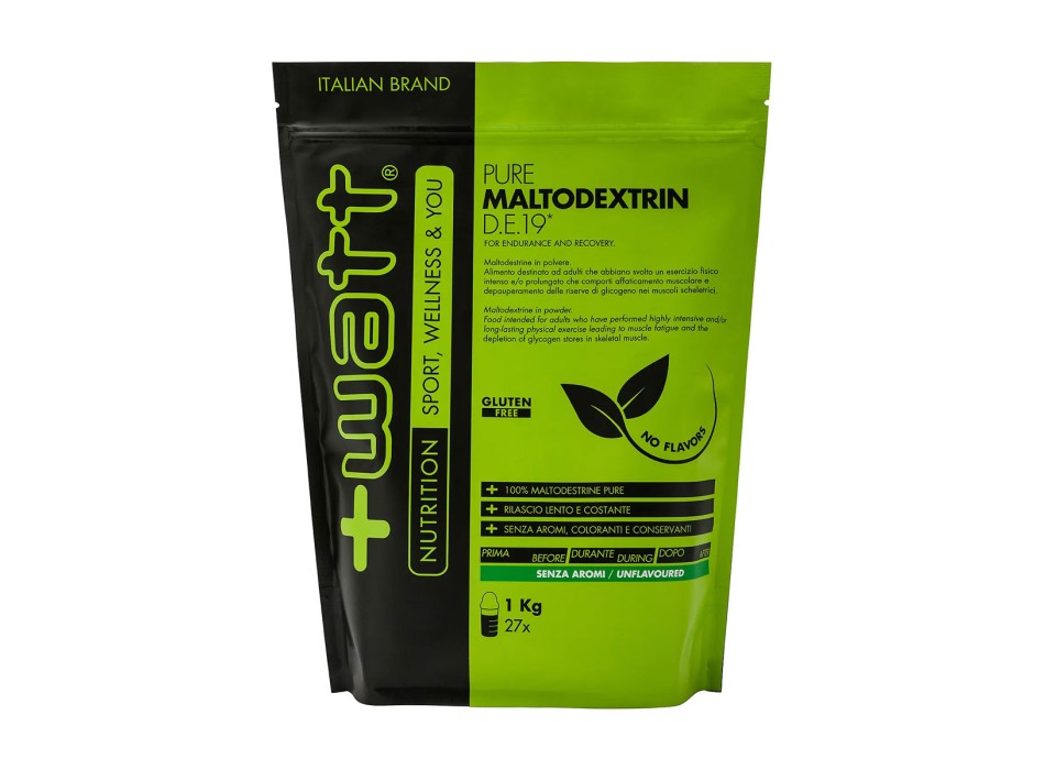 Pure Maltodextrin D.E. 19 +Watt carboidrati maltodestrine endurance Neutro