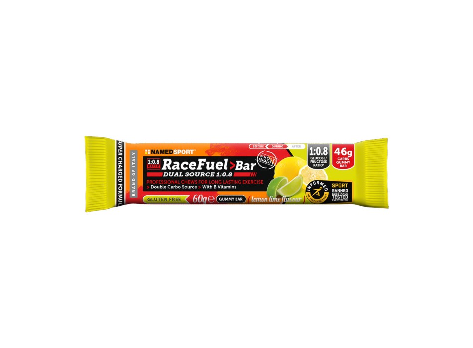 Race Fuel Bar NAMEDSPORT 60g Barretta Energetica Limone Rapporto 1:0.8 Carboidr