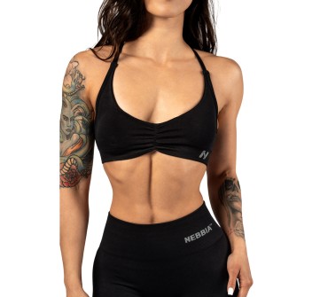 Reggiseno Sportivo Totally Seamless Nebbia Black Top Fitness Sostegno Medio Nero