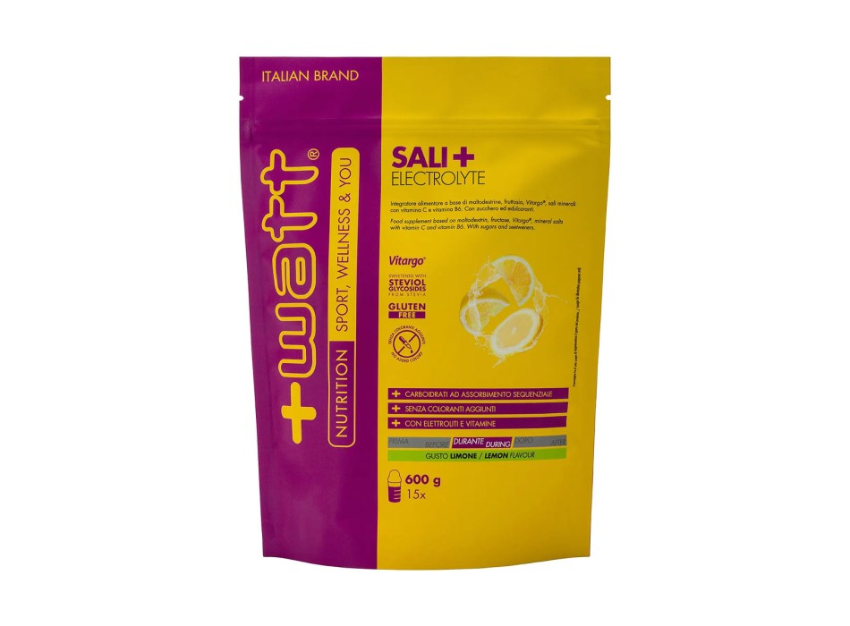 Sali+ Electrolyte +Watt integratore sali minerali carboidrati 600g Limone