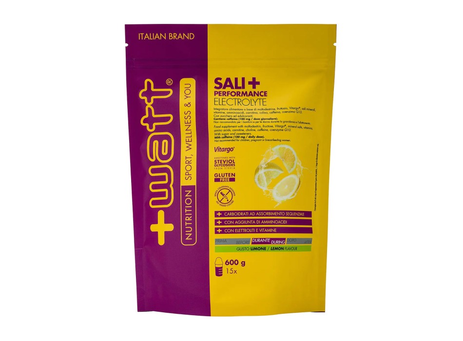 Sali+ Performance Electrolyte +Watt sali minerali carboidrati 600g Limone