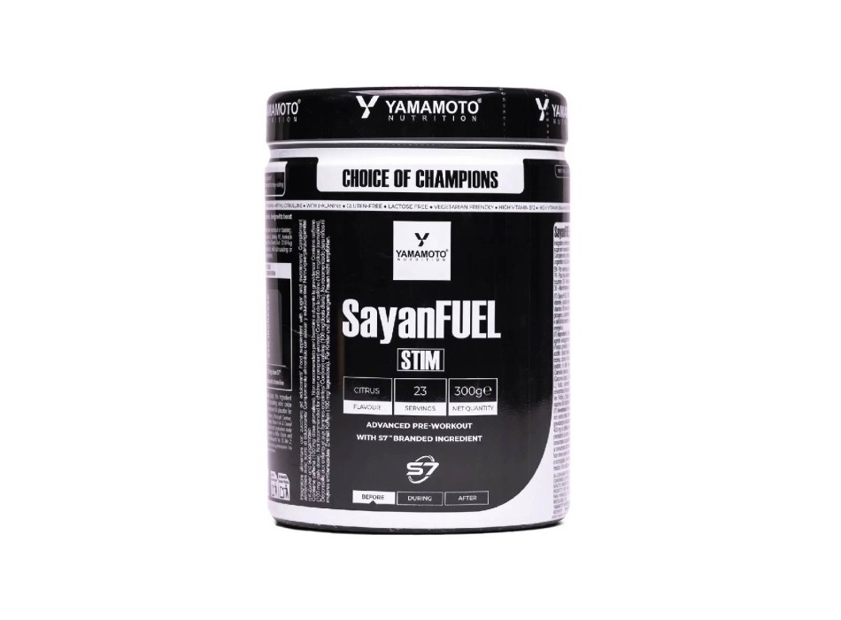 SayanFuel Stim Yamamoto pre-workout energizzante caffeina citrullina 300g Agrumi