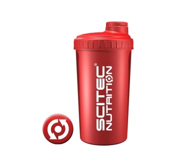 Shaker Scitec Nutrition tappo a vite sicuro proteine integratori 700ml Rosso