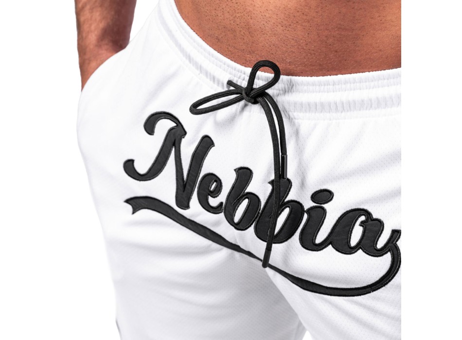 Shorts First Pick Nebbia Pantaloncini Fitness Uomo Leggeri Bianco