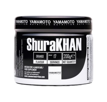 ShuraKHAN Yamamoto Nutrition pre-workout no-stim pompaggio e focus 200g Arancia