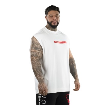 Smanicato Box Logo Oversize Tsunami Uomo Bianco