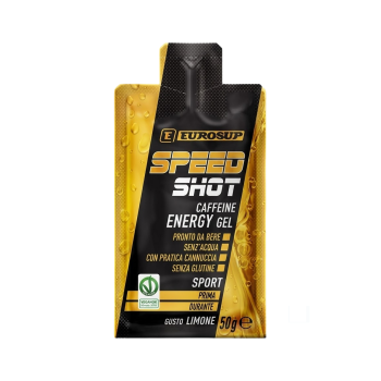 Speed Shot Caffeine Energy Gel Eurosup gel energetico caffeina 50g Limone