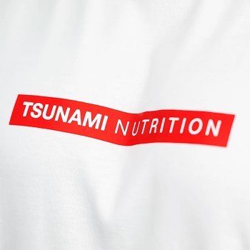 T-shirt Box Logo Oversize Tsunami Uomo Bianco