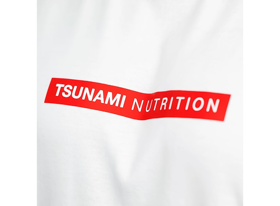 T-shirt Box Logo Oversize Tsunami Uomo Bianco