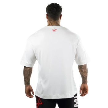 T-shirt Box Logo Oversize Tsunami Uomo Bianco