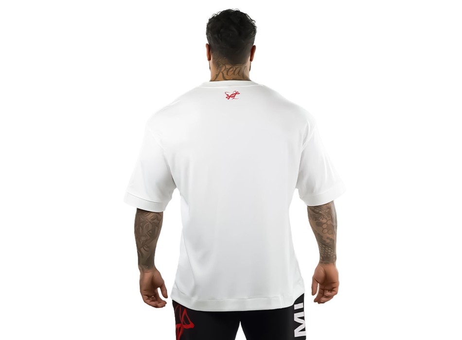 T-shirt Box Logo Oversize Tsunami Uomo Bianco