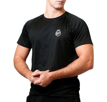 T-shirt Fly Bombafit maglietta tecnica palestra logo BOMBAFIT nero