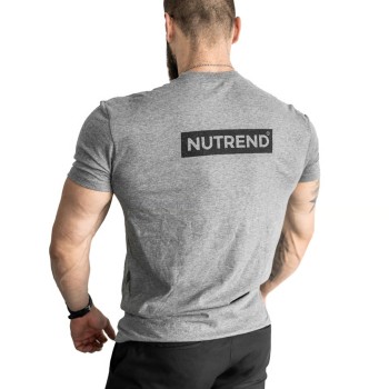 T-shirt Nutrend Nera con Scritta Train Hard or Go Home Maglia Bodybuilding