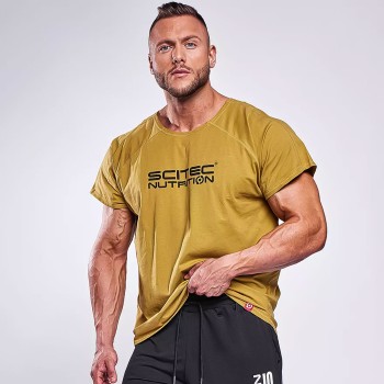 T-shirt sportiva da uomo Zahir Men Scitec Nutrition verde militare 