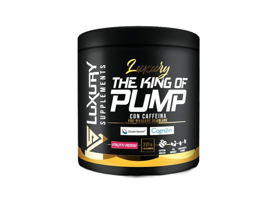 The King of Pump Luxury Supplements Pre-Workout Caffeina Ossido Nitrico Frutti R
