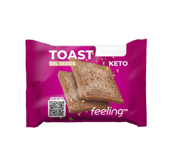 Toast Oil Seeds FeelingOk alimento proteico a ridotto apporto carboidrati 20g