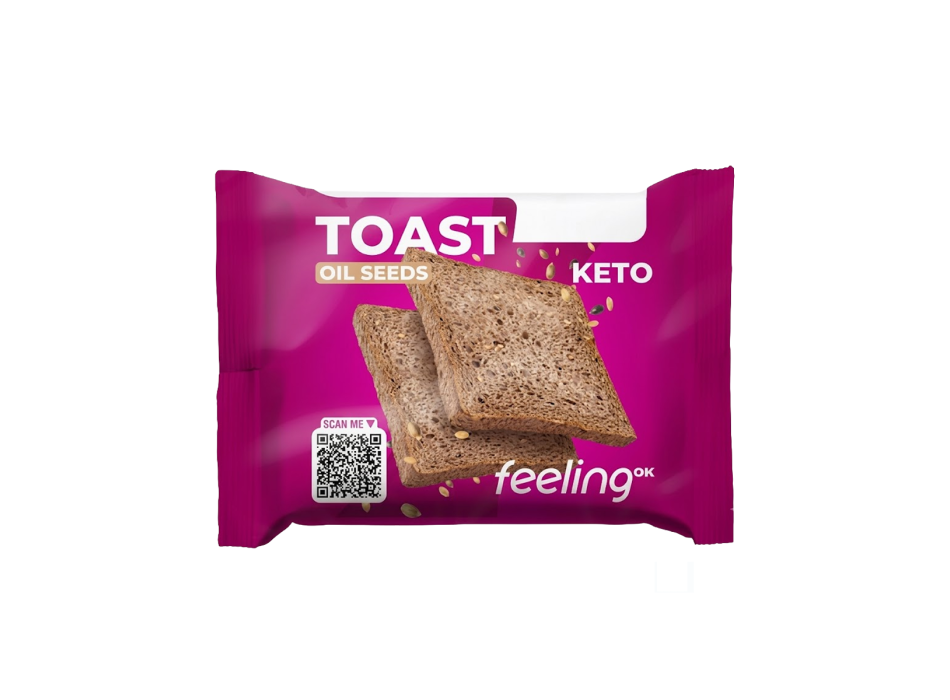 Toast Oil Seeds FeelingOk alimento proteico a ridotto apporto carboidrati 20g
