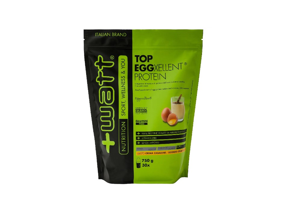 Top Eggxellent Protein +Watt proteine dell'uovo isolate 750g Zabaione