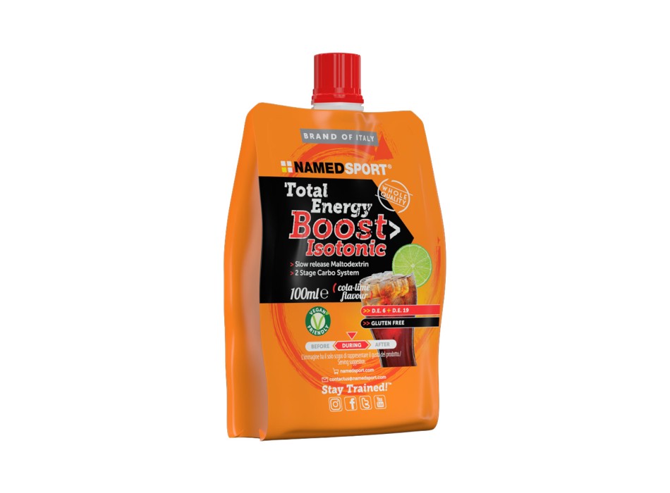 Total Energy Boost Isotonic NAMEDSPORT Gel Isotonico Caffeina Cola Lime 100ml