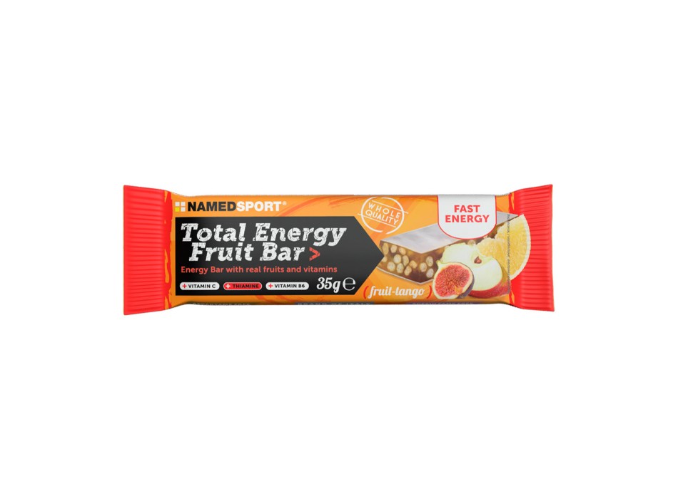 Total Energy Fruit Bar NAMEDSPORT Barretta Energetica Frutta Cereali Fichi Mela 