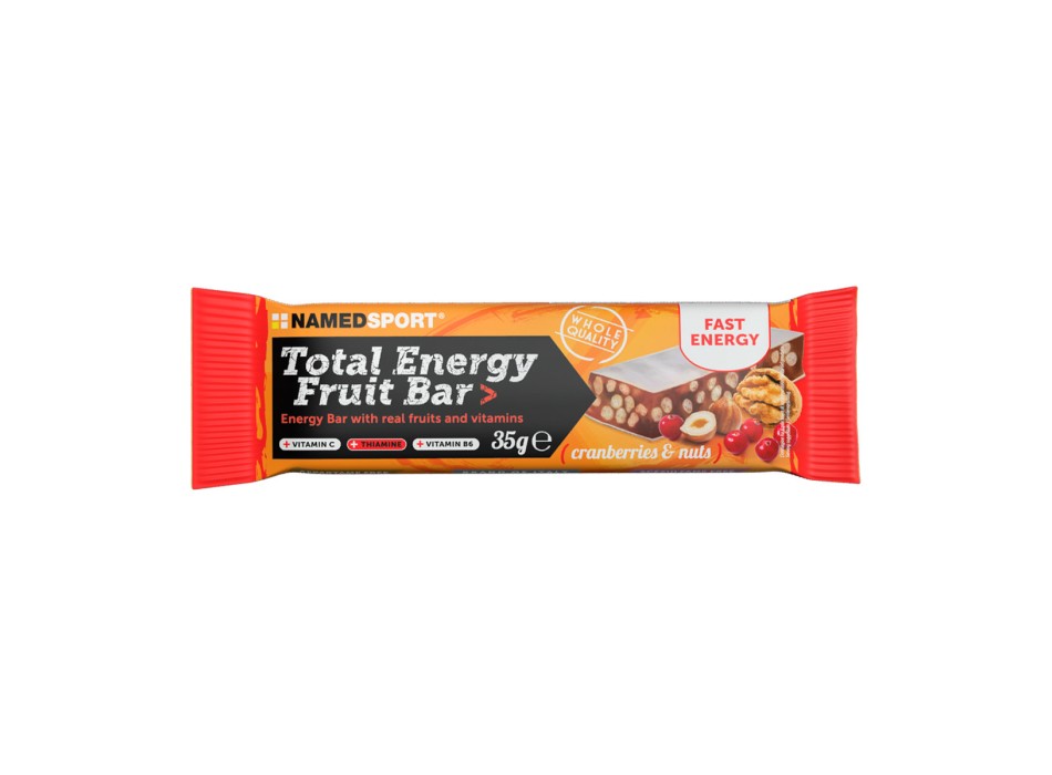 Total Energy Fruit Bar NAMEDSPORT Barretta Energetica Frutta Cereali Frutta Secc