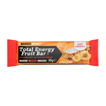 Total Energy Fruit Bar NAMEDSPORT Barretta Energetica Frutta Cereali Pesca e Alb