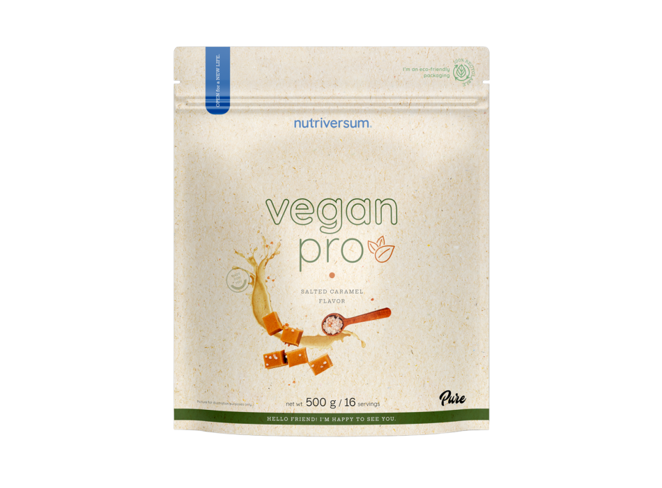 Vegan Pro Nutriversum Proteine Vegetali Isolate Pisello e Riso 500g Caramello