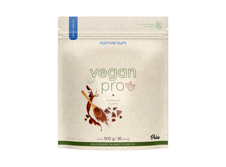 Vegan Pro Nutriversum Proteine Vegetali Isolate Pisello e Riso 500g Cioccolato
