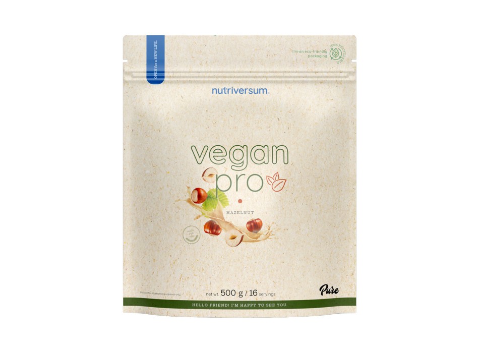 Vegan Pro Nutriversum Proteine Vegetali Isolate Pisello e Riso 500g Nocciola