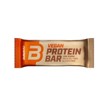Vegan Protein Bar BioTechUSA barretta proteica vegetale 50g Burro d'arachidi