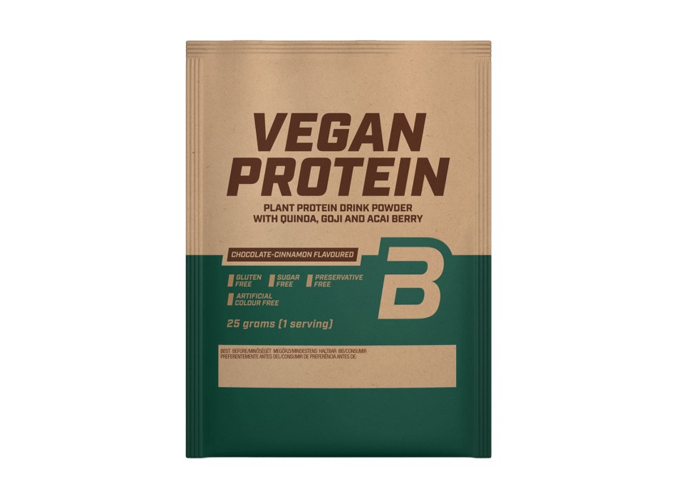 Vegan Protein BioTechUSA proteine vegetali bustina 25g Cioccolato e cannella