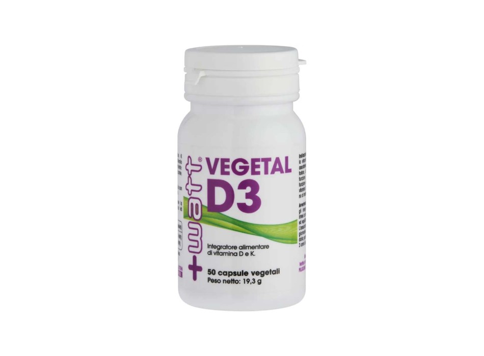 VEGETAL D3 - Integratore di Vitamina D3+K2 +WATT
