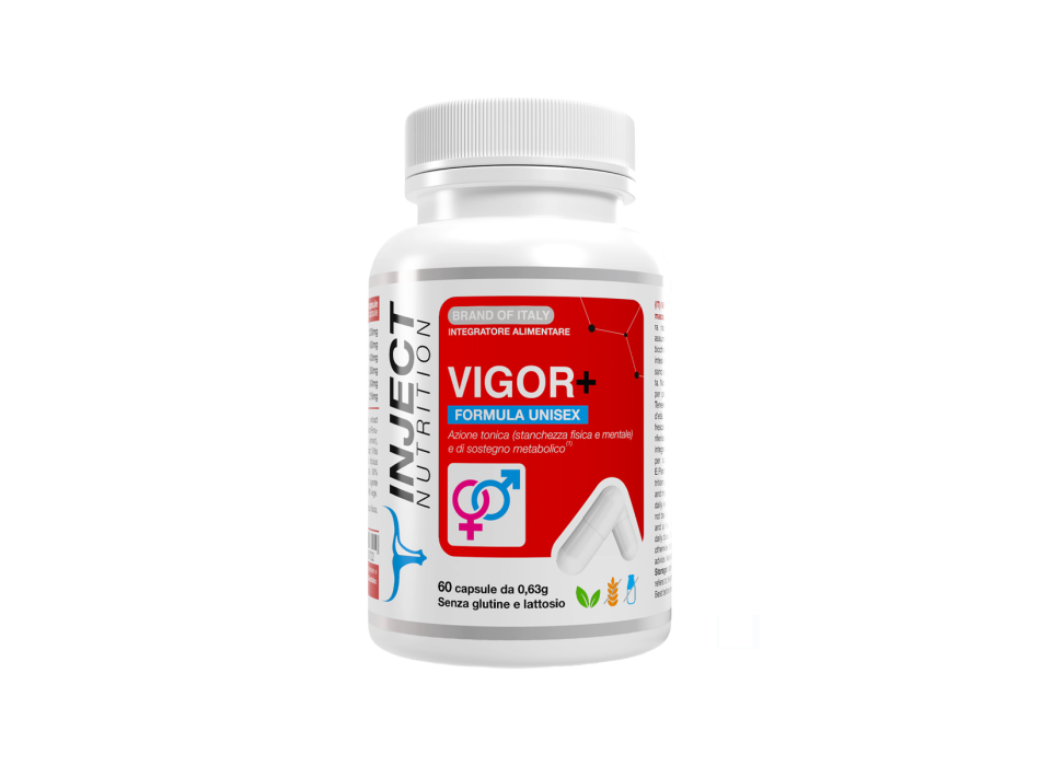 Vigor+ Inject Nutrition integratore tonico stanchezza fisica mentale 60 caps