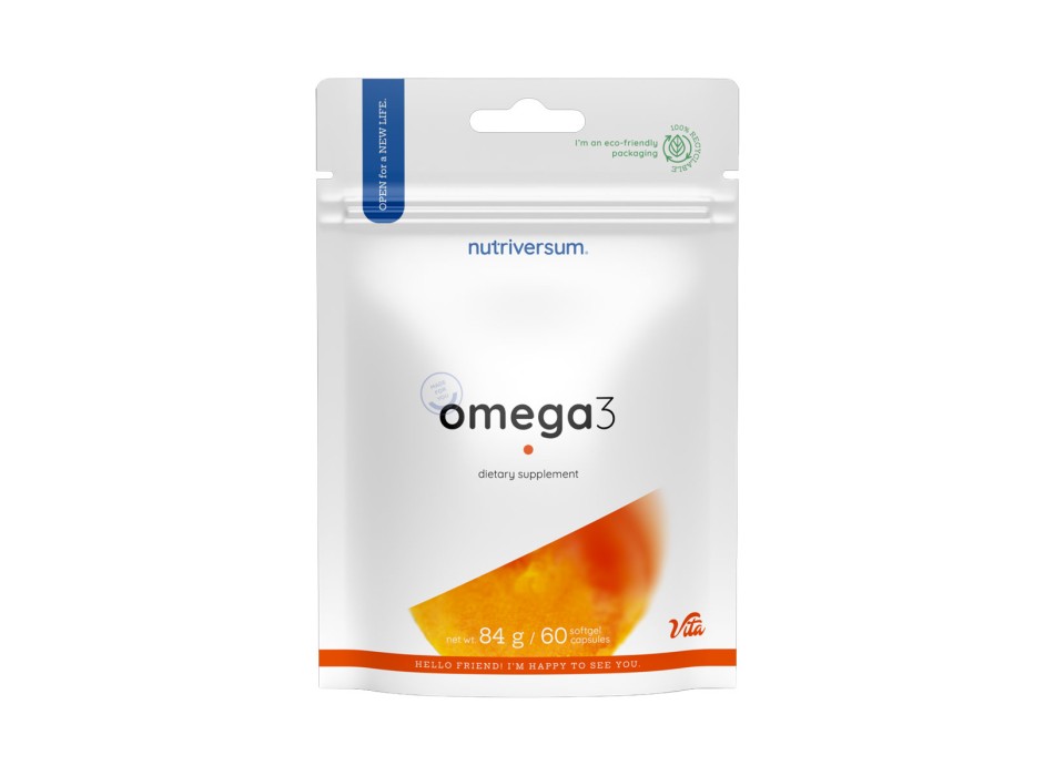 VITA Omega 3 Nutriversum Olio di Pesce EPA e DHA per Cuore e Memori 60 softgels 