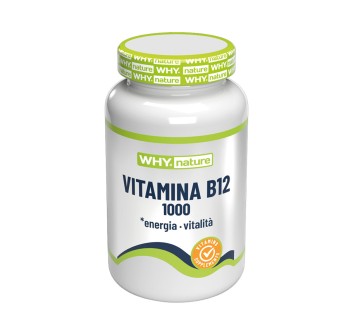 Vitamina B12 Why Nature integratore 1000mcg ad alto dosaggio 80 compresse