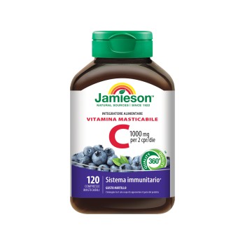 Vitamina C 1000 Jamieson Integratore Masticabile per Sistema Immunitarie mirtill