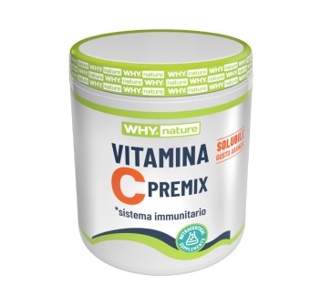 Vitamina C Premix Why Nature integratore in polvere gusto arancia 260g