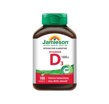 Vitamina D3 1000 UI Jamieson Integratore Colecalciferolo Ossa e Sistema Immunita