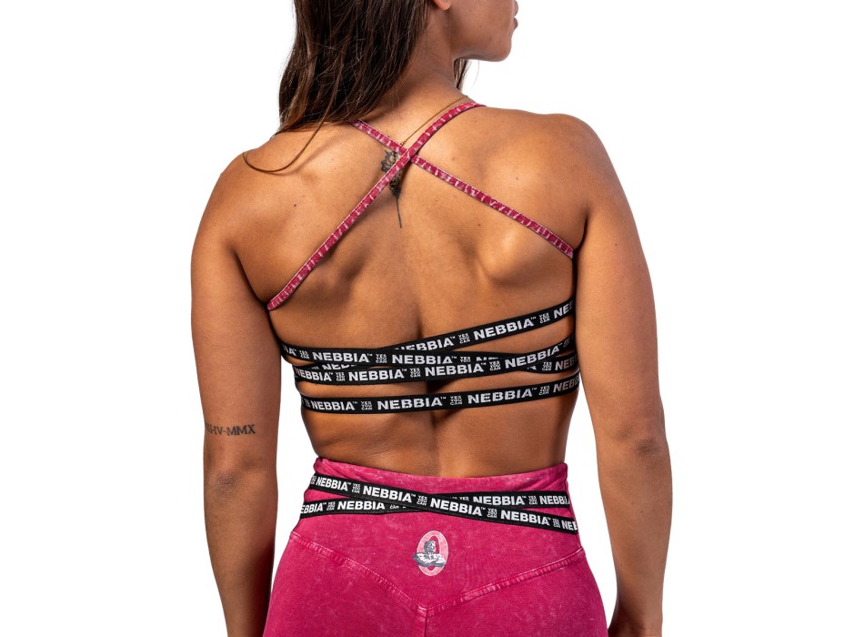 Washed Open Back Sports Bra Legacy 779 Rosso
