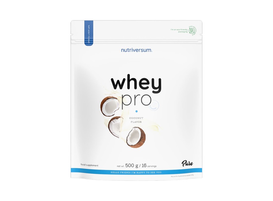 Whey Pro Nutriversum Busta Proteine del Siero di Latte 500g Cocco