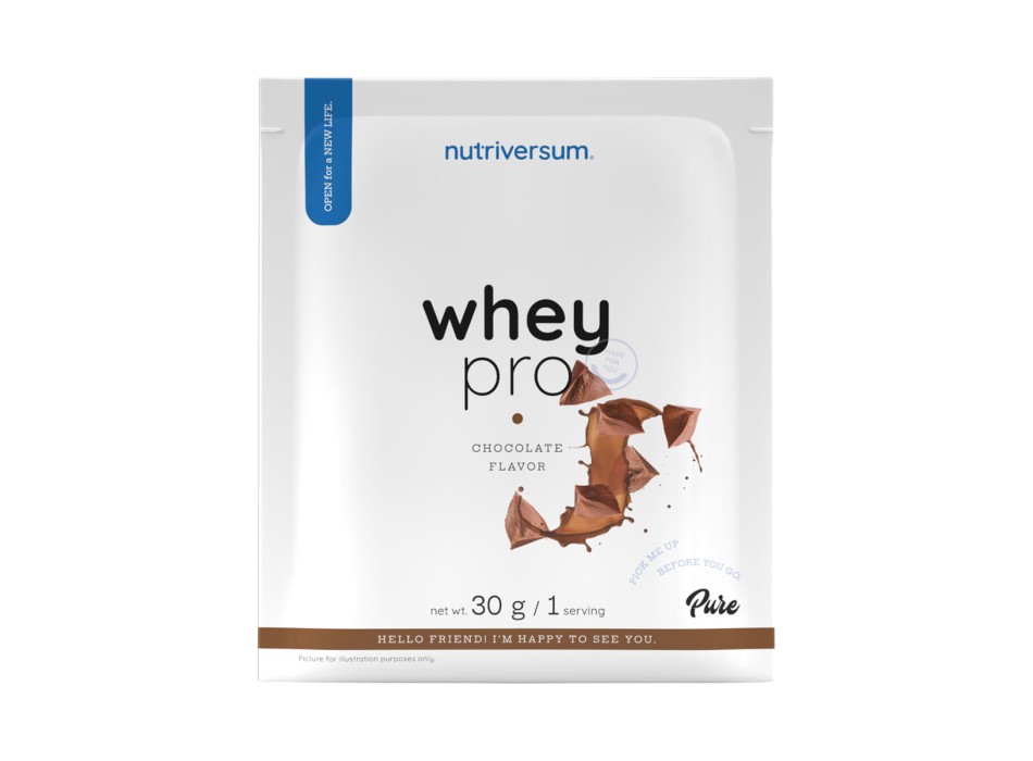 Whey Pro Nutriversum Bustina Monodose Proteine del Siero di Latte 30g Cioccolato